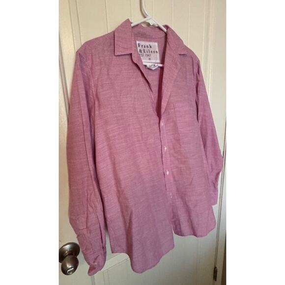 Frank & Eileen Barry Pink Pinstriped Button Down Long Sleeve Shirt S - Picture 5 of 7